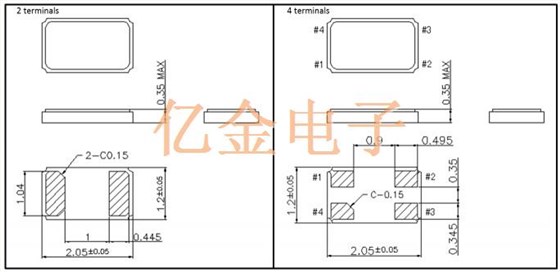 精工SC-20T晶振32.768KHZ四脚贴片系列