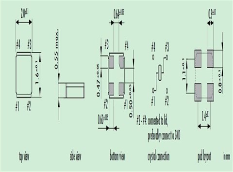 Q-25.0-JXS21-20-10/15-T1-FU-WA-LF,2016小尺寸贴片晶振,JXS21谐振器