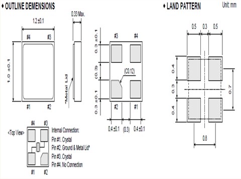 大河晶振,1210石英晶振,FCX-08晶振
