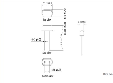 9B-30.000MAAE-B,TXC晶振,30MHz,HC-49S晶振,12pF,9B系列,插件晶振