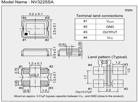 NDK晶振,压控晶振,NV3225SA晶振,VCXO晶体振荡器