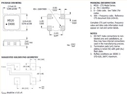 CTS晶振,压控温补晶振,520晶振,520T25IA40M0000晶振