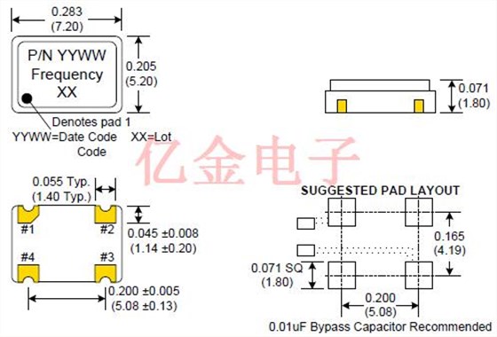 C32xx C39xx 7050 XO OSC HCMOS 5V
