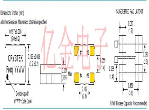 瑞斯克晶振,CVT32温补晶体振荡器,CVT32-24.000MHZ晶振