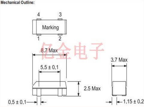 CTP3贴片晶体,安碁晶振,CTP3-32.768-12.5-20谐振器