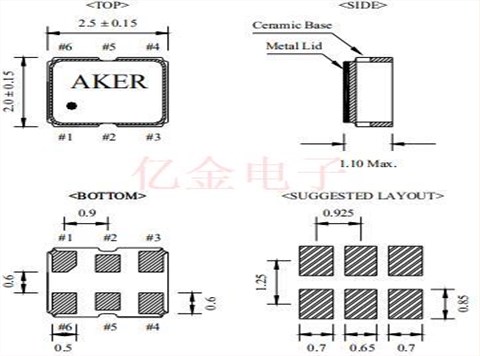 安基高品质晶体,S2A-LVDS差分振荡器,S2A3305-120.000-L-X-R晶振