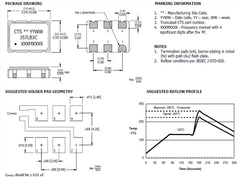 357LC5C074M2500,VCXO,3.3V,25PPM,7050,74.25MHz