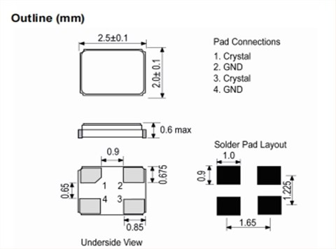 IQD晶振|CFPX-218晶振|LFXTAL069395Reel|2520石英晶振