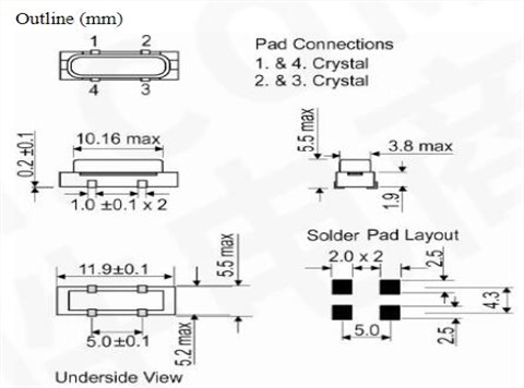 IQD晶振|CFPX-98晶振|LFXTAL069441Reel |低成本晶振