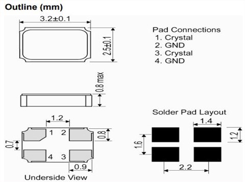 IQD晶振|IQXC-26晶振|LFXTAL083149Reel|1612mm晶振