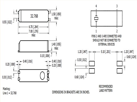 WC146SMF-32.768KHZ-T,7015mm,Mmdcomp陶瓷谐振器