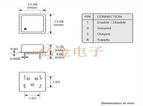 高利奇晶振,GXO-U103H/BI-60MHz,石英插件晶振,欧美进口晶振,GXO-U103H振荡器