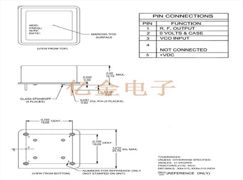 OCXO恒温晶振,PLETRONICS晶振,OLA5振荡器,进口石英插件,OLA5008-10.0M,正弦波晶振