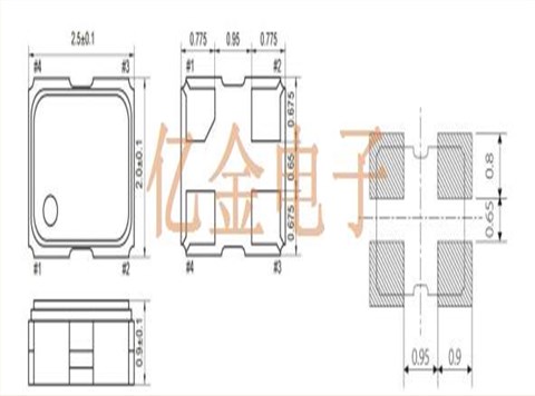 ECS-2033-200-AU,ECS欧美进口晶振,2520车规晶振