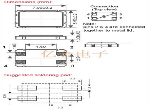 12.85053,KX-13T贴片晶振,7050mm格耶晶振