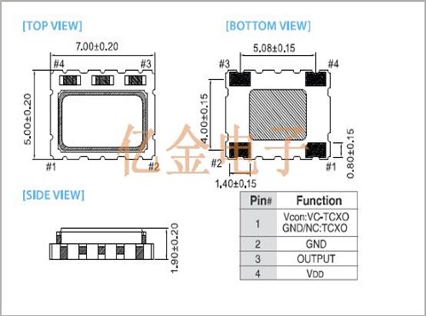 TTETKLJANF-19.200000,Taitien泰艺电子,温度补偿振荡器