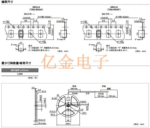 muRata石英晶体谐振器应用以及包装使用