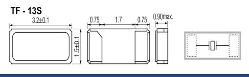 SHINSUNG晶振,TF-13S晶振,TF-13S-20-32.768KHz-12.5pF晶振