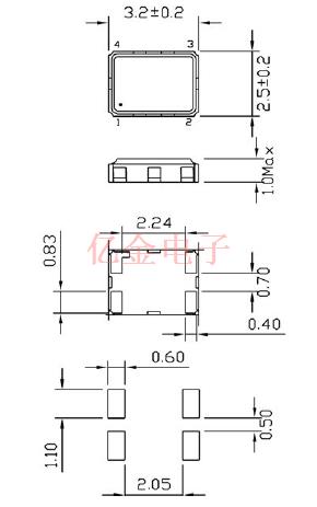 CTQS 3225 TCXO