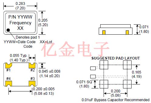 C32xx C39xx 7050 XO OSC HCMOS 5V