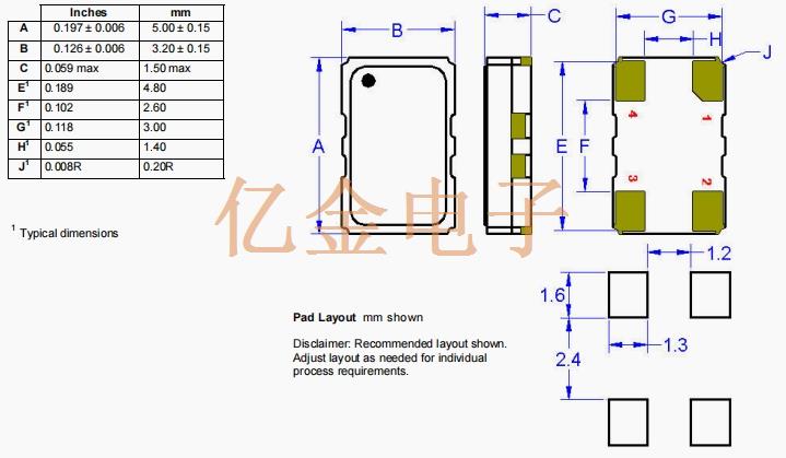 tcd4 5032 TCXO