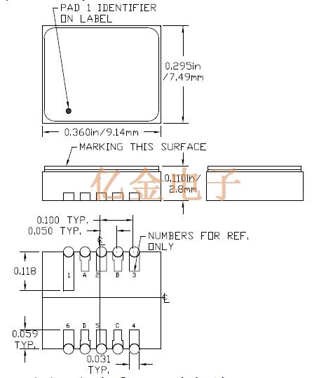 t1215 9.14 x 7.49 TCXO